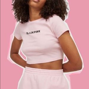 BLACKPINK X H&M Pink Crop Top